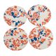 Rust Neutrals Round Terrazzo Style Coasters Made With Wood And Resin Set Of 4